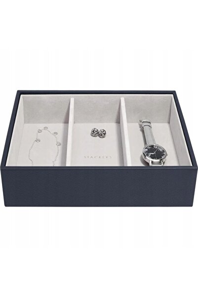 STACKERS Cutie pentru ochelari și accesorii M (albastru marin) Clasic