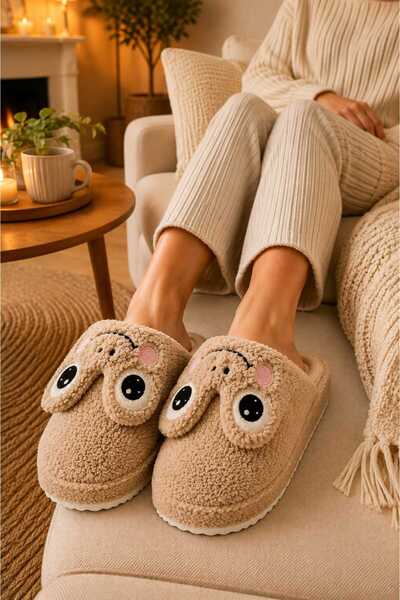 Slipcat Women's Cute Frog Patterned Winter Soft Plush House Slippers