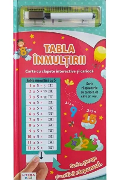 Litera Tabla inmultirii. Carte cu clapete interactive si carioca