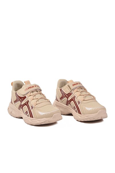 AYK'S Beige Brown Velcro Mesh Lightweight Boys' Sports Shoes Sneaker