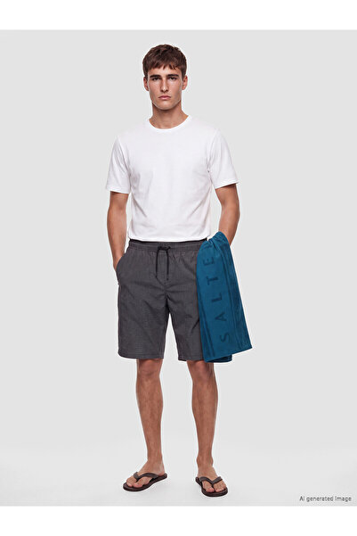 LC Waikiki Lcw Swimwear Black Knee Length Men's Swim Shorts