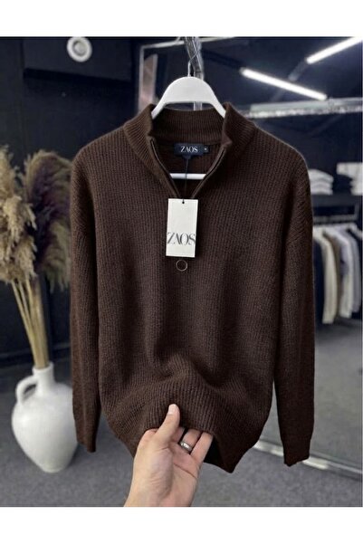 zs zaos fashion Men's Long-Sleeved Winter Thick Stand-Up Collar Regular Fit B...