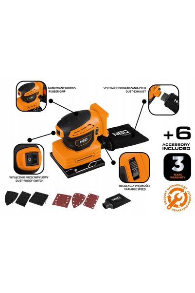 NEO Tools Unealtă oscilantă 04-623 energy+ 18V 3 în 1
