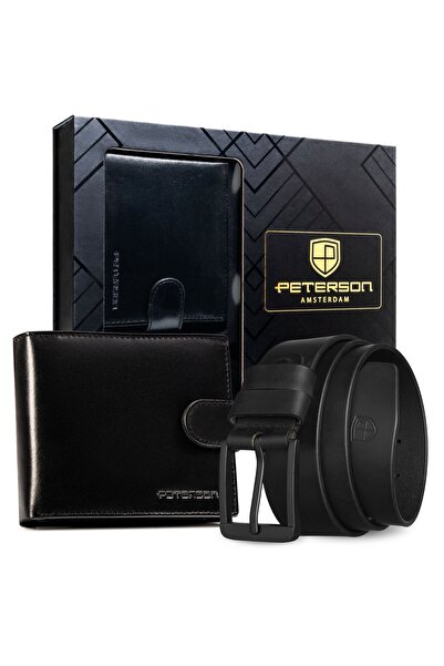 Peterson Set cadou bărbătesc: portofel și curea clasice