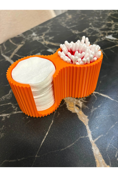 DU&ER Cotton and Ear Swab Organizer Pad and Swab Holder Bathroom Organizer