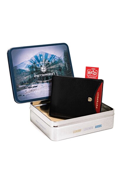 Peterson Portofel bărbătesc din piele naturală cu protecție RFID pentru cardu...