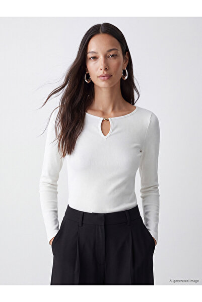 LC Waikiki Ecru Crew Neck Women's Body