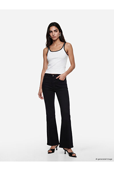 LC Waikiki Lcw Jeans Black Flare Women's Jean Pants
