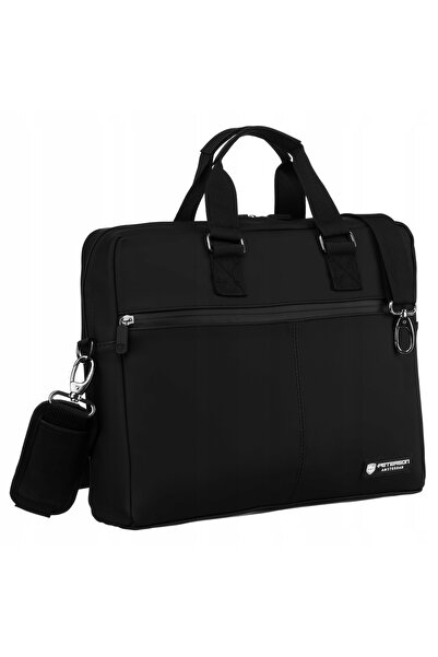 Peterson Geantă laptop 15.6 de călătorie impermeabilă negru solid