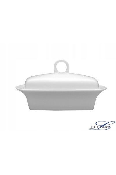 Lubiana MASELNICZKA Recipient pentru unt din porțelan cu capac 12,3x16,8x8,8