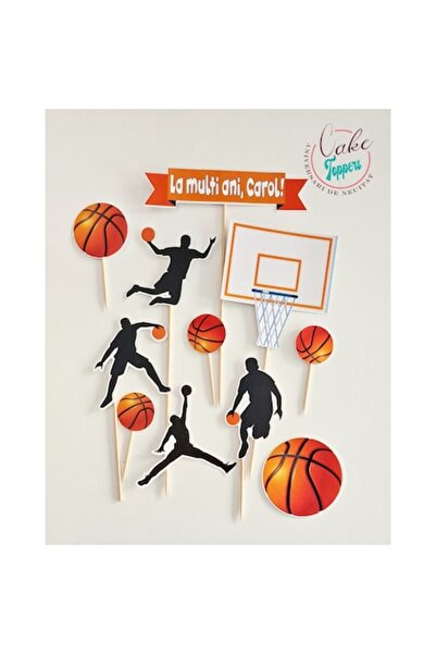Aniversari de Neuitat Set de decoratiuni pentru tort cu baschet