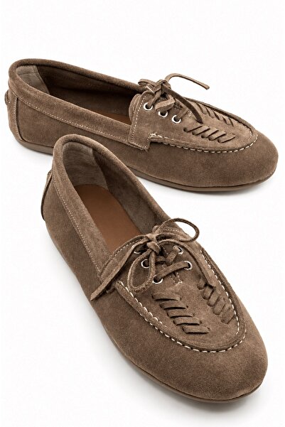 İX Alessa Loafer Women's Genuine Suede Leather Non-Slip Thermal Sole Loafer S...