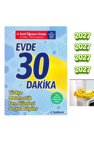Tudem Yayınları 4. Sınıf Evde 30 Dakika Türkçe Matematik Fen Bilimleri Hayat ...