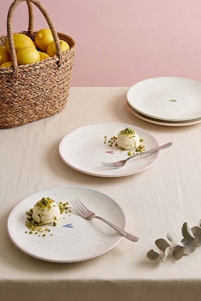 Rivaİstanbul Livia Ege 4-Piece Cake & Presentation Plate 20 cm