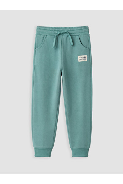 LC Waikiki Green Elastic Waist Embroidered Boys' Jogger Sweatpants