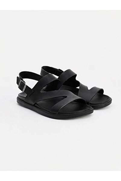 LC Waikiki Lcw Steps Black Buckle Strap Men's Sandals
