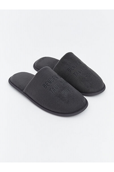 LC Waikiki Vizyon New Season Slogan Printed Men's House Slippers