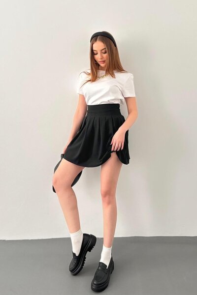 LUMU Fusta mini neagră Pilikaşe