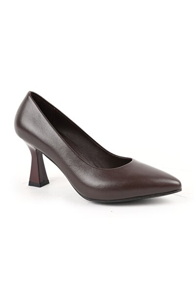 Libero Women's High Heel Shoes Genuine Leather Pointed Toe Medium Goblet Heel...
