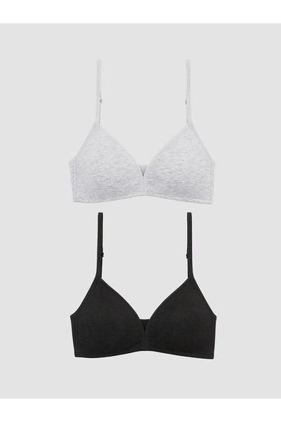 LC Waikiki Lcw Young Black Combed Cotton Women's Bra with Nevavm Difference