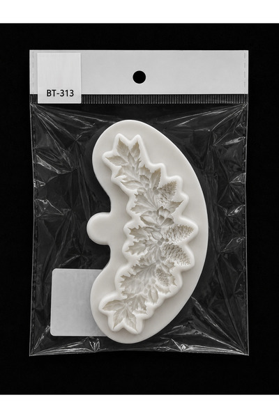 Adana Pasta Malzemeleri Bt-313 Motif Flower Half Wreath Silicone Mold 12 X 7 cm