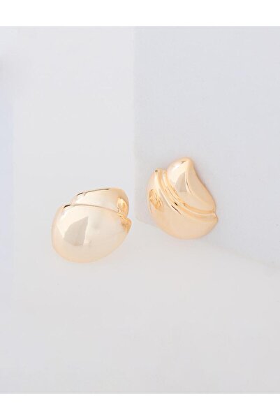 Jimmy Key Gold Color Voluminous Bomb Model Modern Earrings