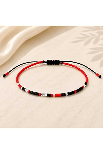 Generic Brand Brățară Cod Morse – I LOVE YOU - Model Full Modern Red – Mărgel...