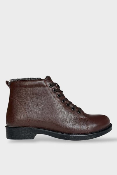 Jagulep Genuine Leather, Fur Inside, Non-Slip Rubber Sole, Zippered Men's Boo...