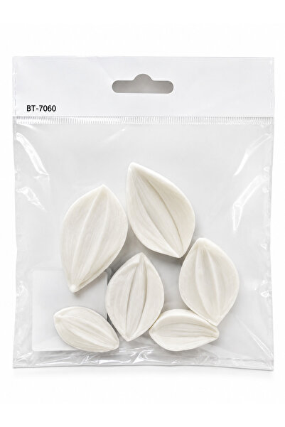 Adana Pasta Malzemeleri Bt-7060 Leaf Veining Silicone Mold 6 Pieces 5-4 cm