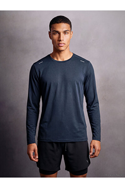 LC Waikiki Xside Active Indigo Crew Neck Long Sleeve Men's T-Shirt