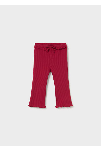 MAYORAL Red Baby Girl Ruffled Wide Leg Leggings 2709