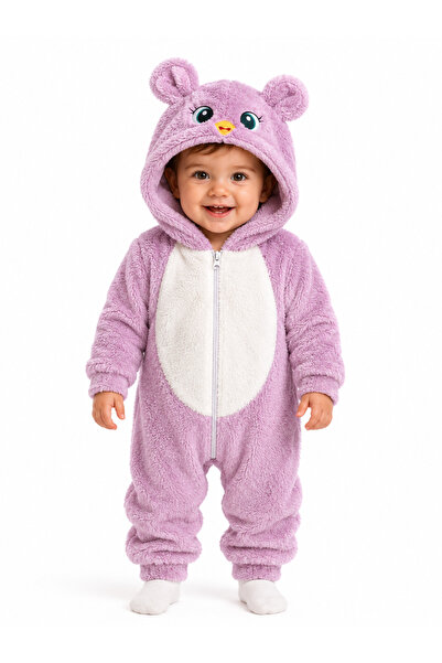 Chicsy Baby Tatlı Kız Bebek Welsoft Tulum Kuş Civciv Nakışlı Kulaklı Kapüşonl...