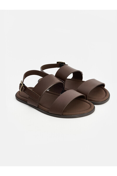 LC Waikiki Lcw Steps Brown Leather Look Men's Sandals