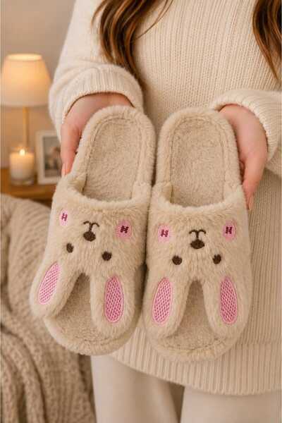 Slipcat Women's Cute Rabbit Design, Warm, Plush House Slippers