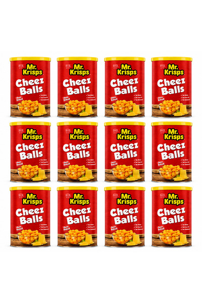 Mr.Krisps Mr. Krisps Cheese Balls Crunchy Cheese Snack Can 80g x 12 pieces