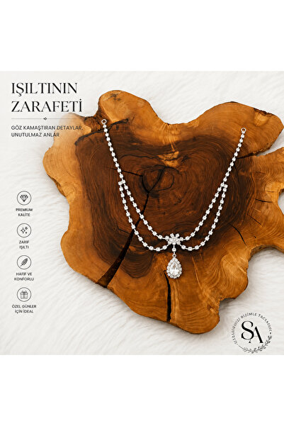 SimgeAksesuar Janet kristal taşlı alınlık