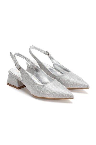 DARUGA Women's High Heels Stylish Patterned Ankle Strap Short Heeled Evening ...