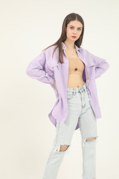 Elbee Fashion Woman Πουκάμισο μαύρο τσέπη
