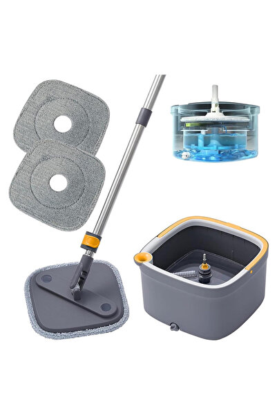 KEKE Spin Mop & Bucket Set with Wringer – 360° Rotating Triangle Mop, 2 Extra...