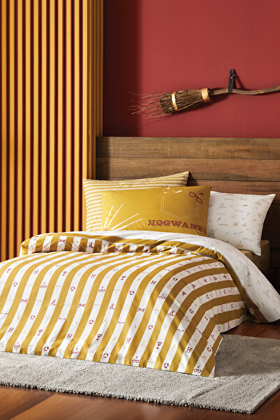 Puffy Harry Potter Snitch 100% Cotton Single Duvet Cover Set - Yellow