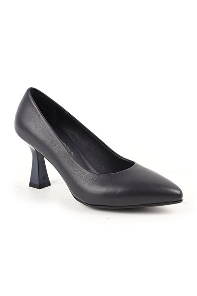Libero Women's High Heel Shoes Genuine Leather Pointed Toe Medium Goblet Heel...