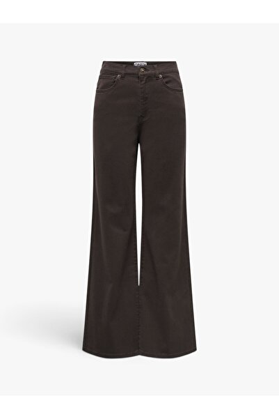 ONLY ONLMADISON-SILLE HW WIDE PANT CC PNT Γυναικείο Καφέ Τζιν Παντελόνι - O15...