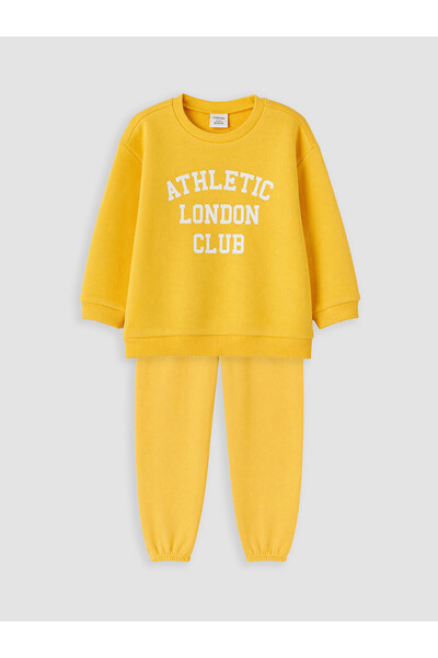 LC Waikiki Lcw Baby Yellow Printed Baby Boy Tracksuit Set