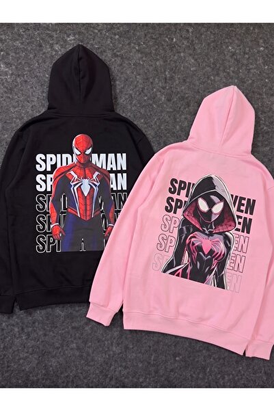 macklin Lover - Friend Couple Combination Spider Man and Gwen Back Printed Sp...
