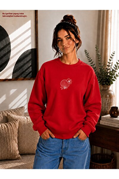 caddekombin Women's Sea Shell and Starfish Printed Round Neck Casual Cotton B...
