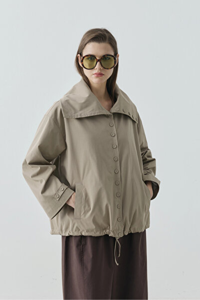 MODA AKSA 1235 YAKALI BOMBER CEKET VİZON