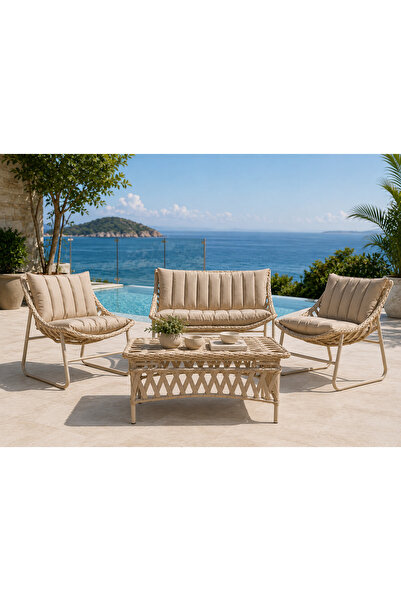 LİV CONCEPT RATTAN BAHÇE VE BALKON MOBİLYASI WİLLEM MODEL 2+1+1