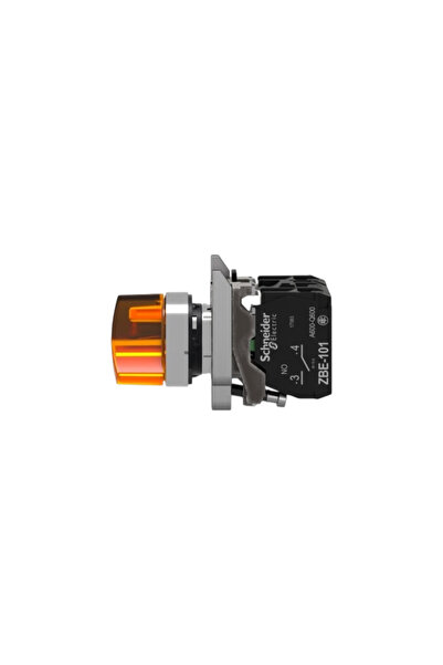 XB4BK125M5 Işıklı Mandal Buton, Sarı, 1 Na + 1 Nk, 220 Ac/Dc Led, 2 Konum