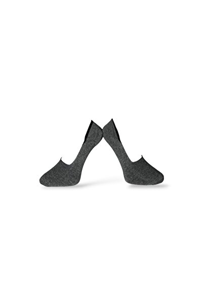Mevo Single Unisex Plain Light Gray Colored Ballerina Socks
