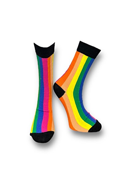 Mevo Single Unisex Rainbow Colored Socks